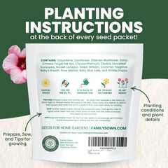 FAMILY SOWN pollinator garden idea image features gentle bloom clusters attracting bees