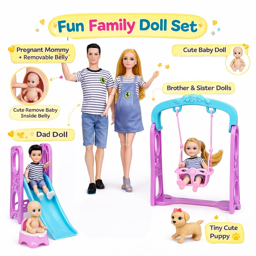 Familydolls toddler-doll joins siblings for relatable everyday care.