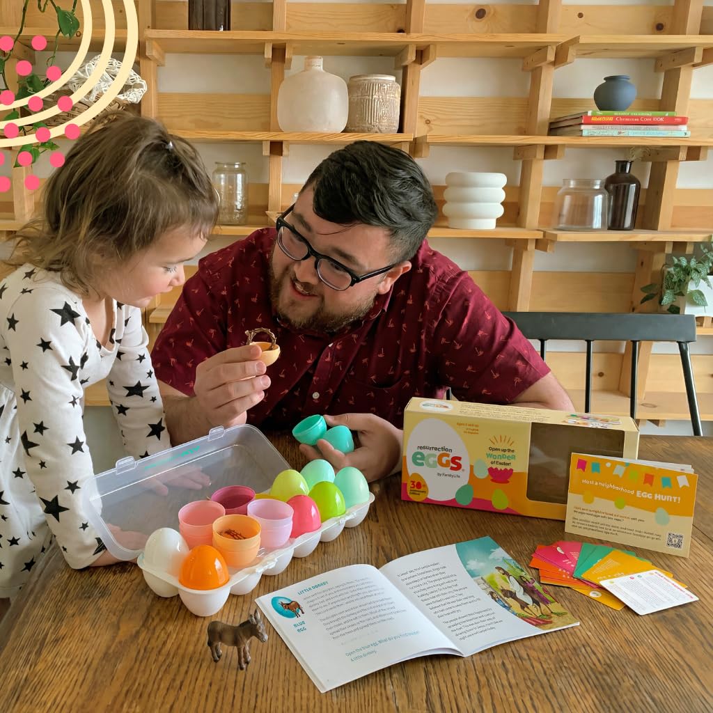 Toys inside each egg invite interactive, family-friendly egg hunts.