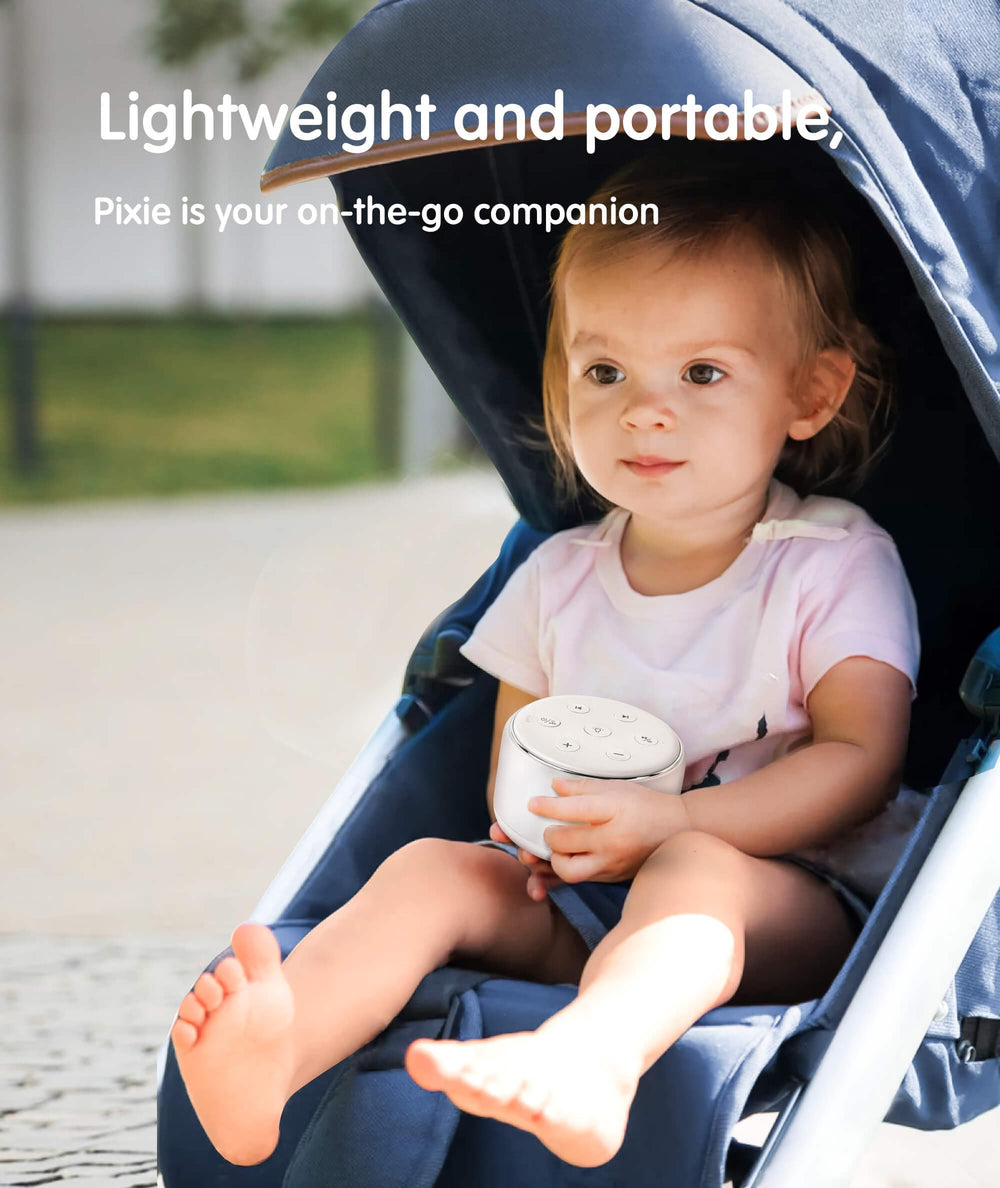 FamiSym baby-friendly sound machine suitable for nursery, crib, and stroller.