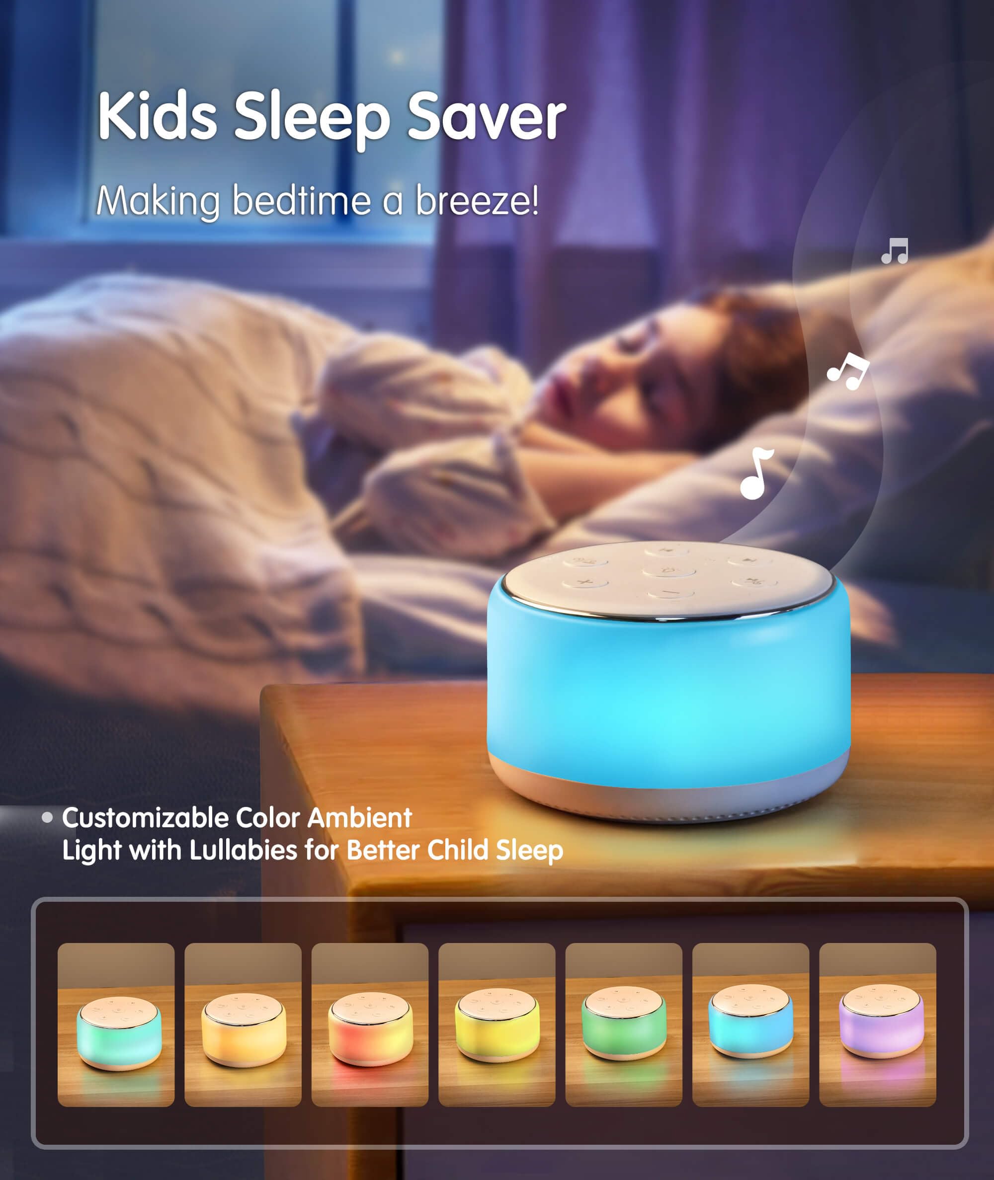 FamiSym rechargeable battery keeps the device ready for travel and naps.