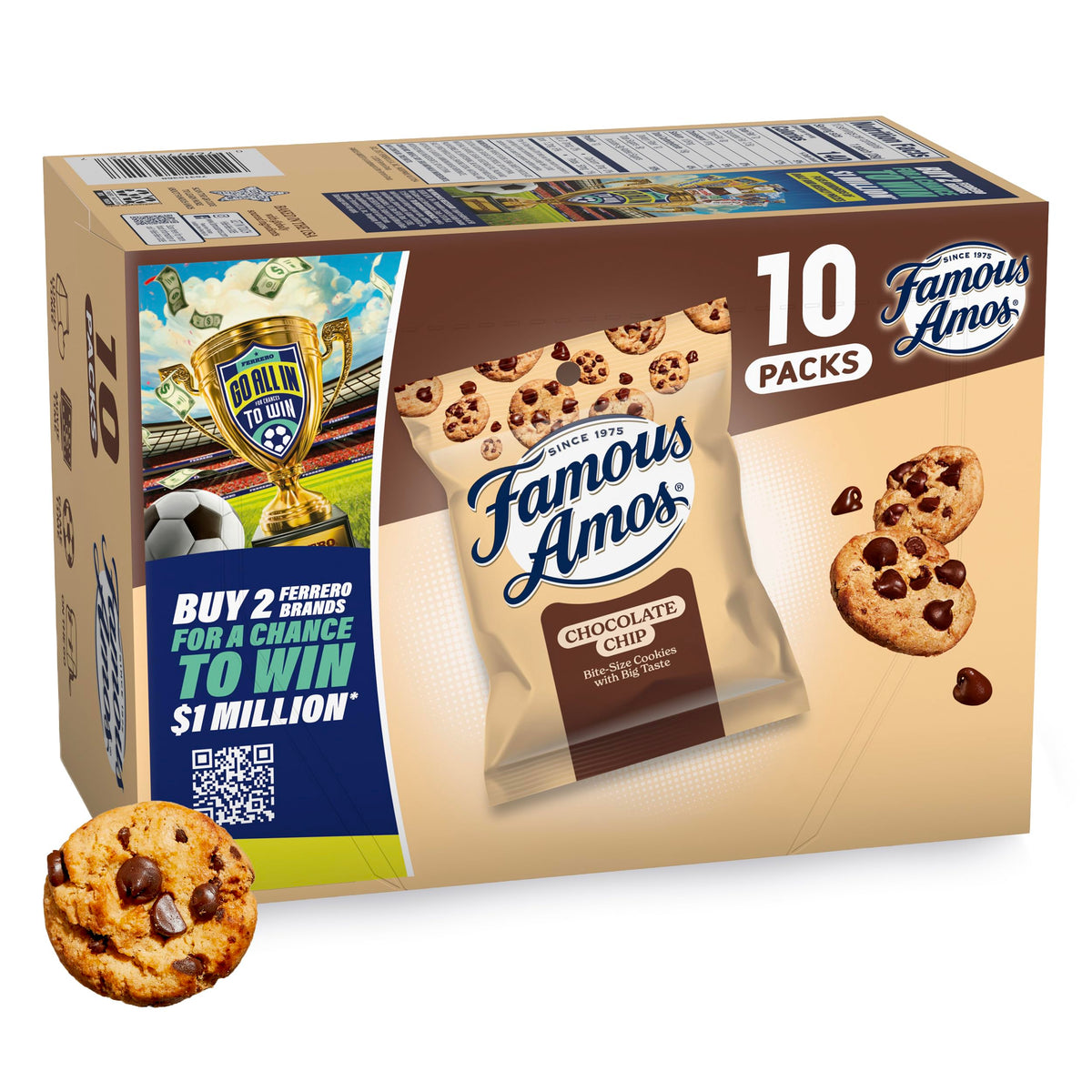 Famous Amos classic cookies in a 10-pack for shareable snacking