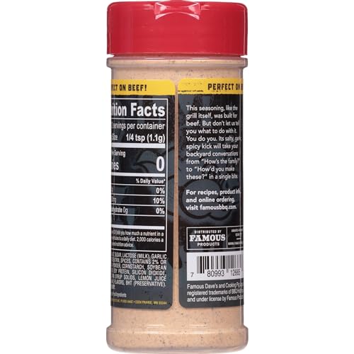 Famous Dave's seasoning in use on steak suggests restaurant-inspired results.