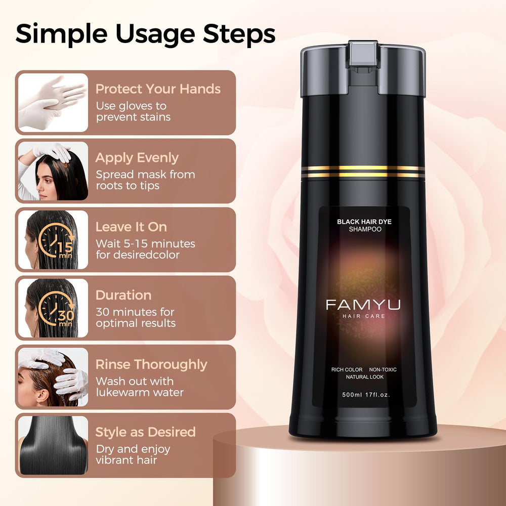 Natural herbal formula highlight for gentle coloring with Famyu.