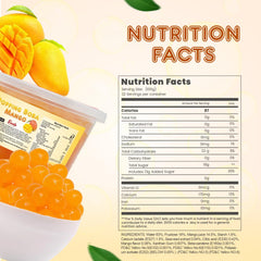 Fanale Mango Popping Boba Pearls ready to eat, no cooking required.