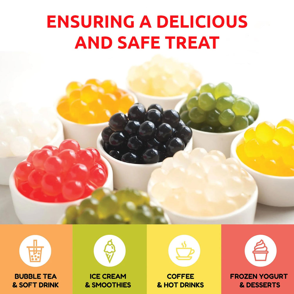 Fanale Watermelon Popping Boba Pearls in beverages for watermelon flavor bursts