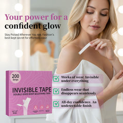 Fanceasily neckline secure demonstration for invisible hold under sheer fabrics