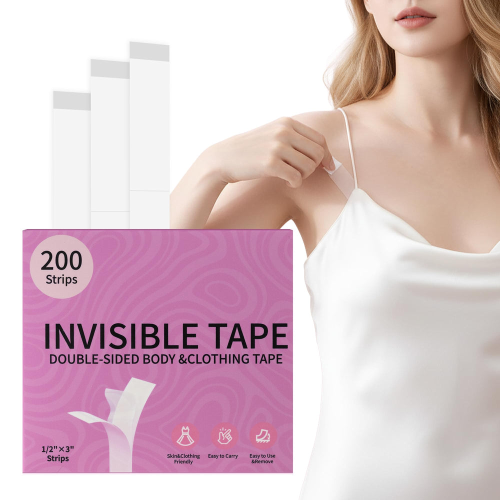 Fanceasily 200 strips fashion tape unboxing showing discreet, skin-friendly hold for outfits