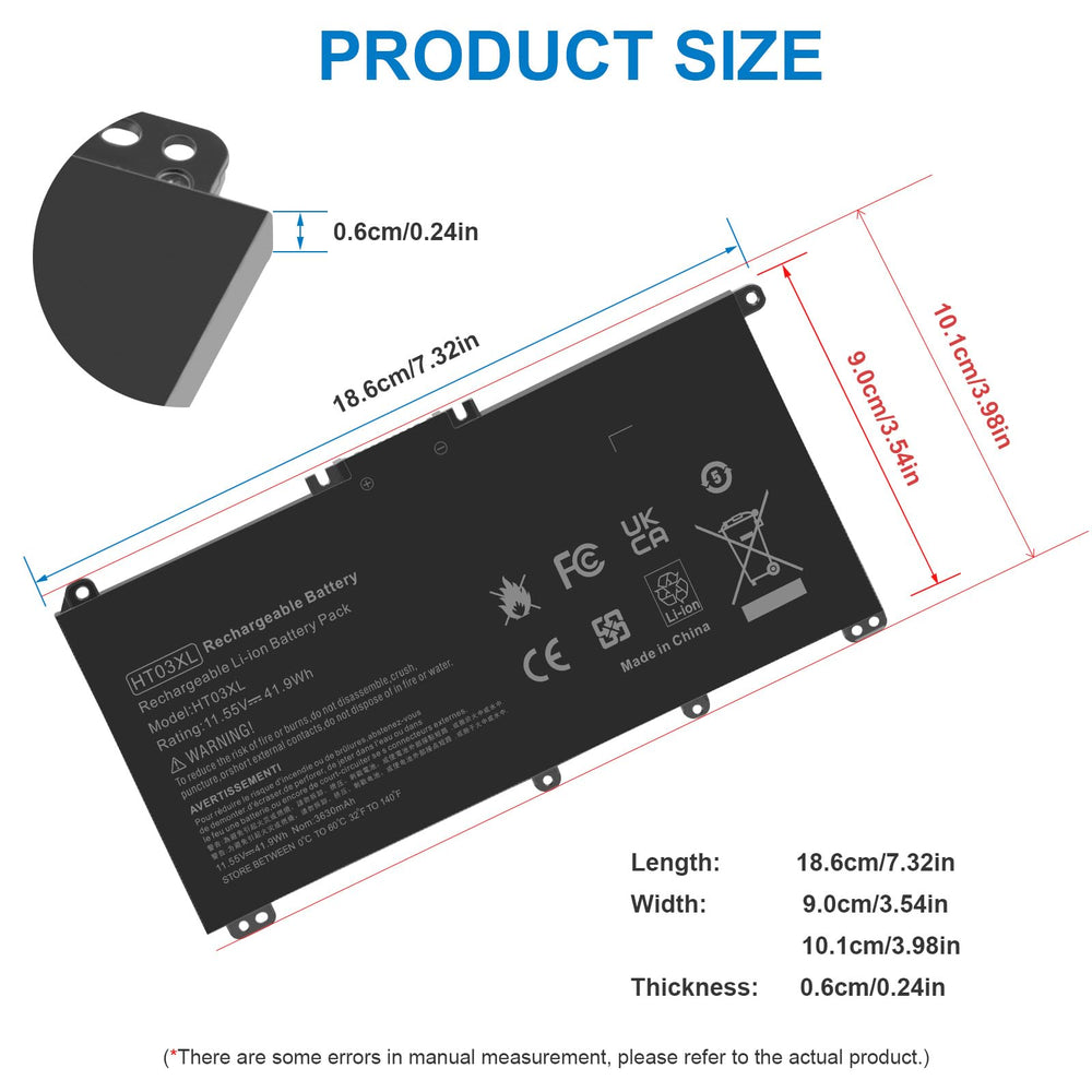 HT03XL 3-cell polymer design highlighted for efficient power delivery.
