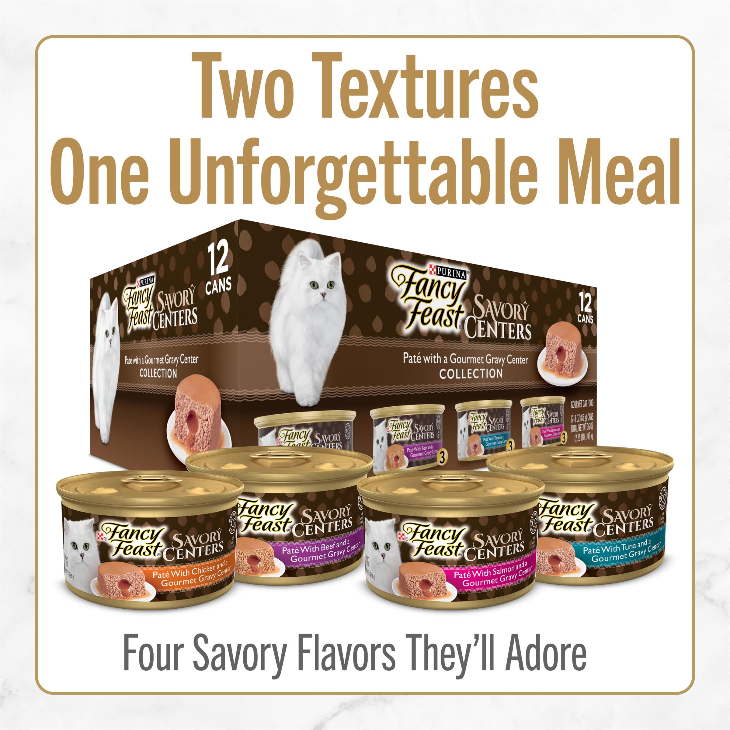 Fancy Feast 24-can pack box image illustrating convenient daily feeding option