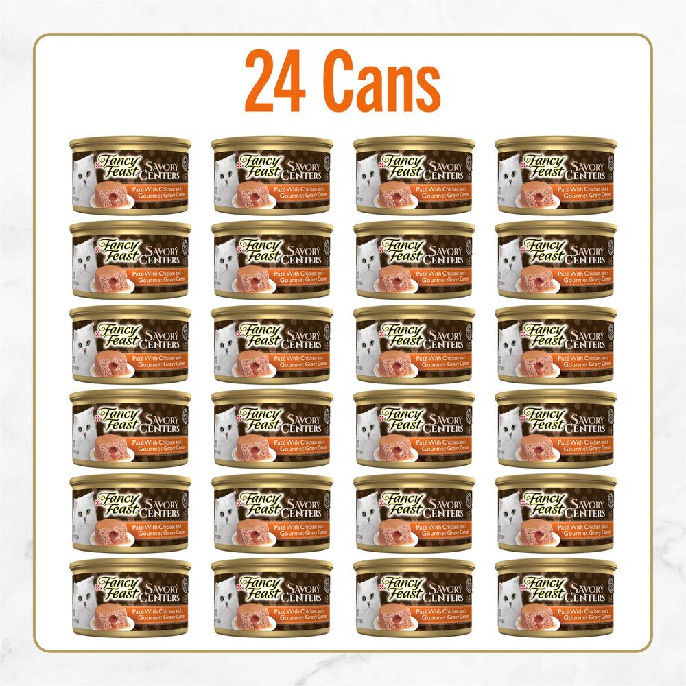 Fancy Feast chicken pate close-up emphasizing real chicken quality and appetizing look