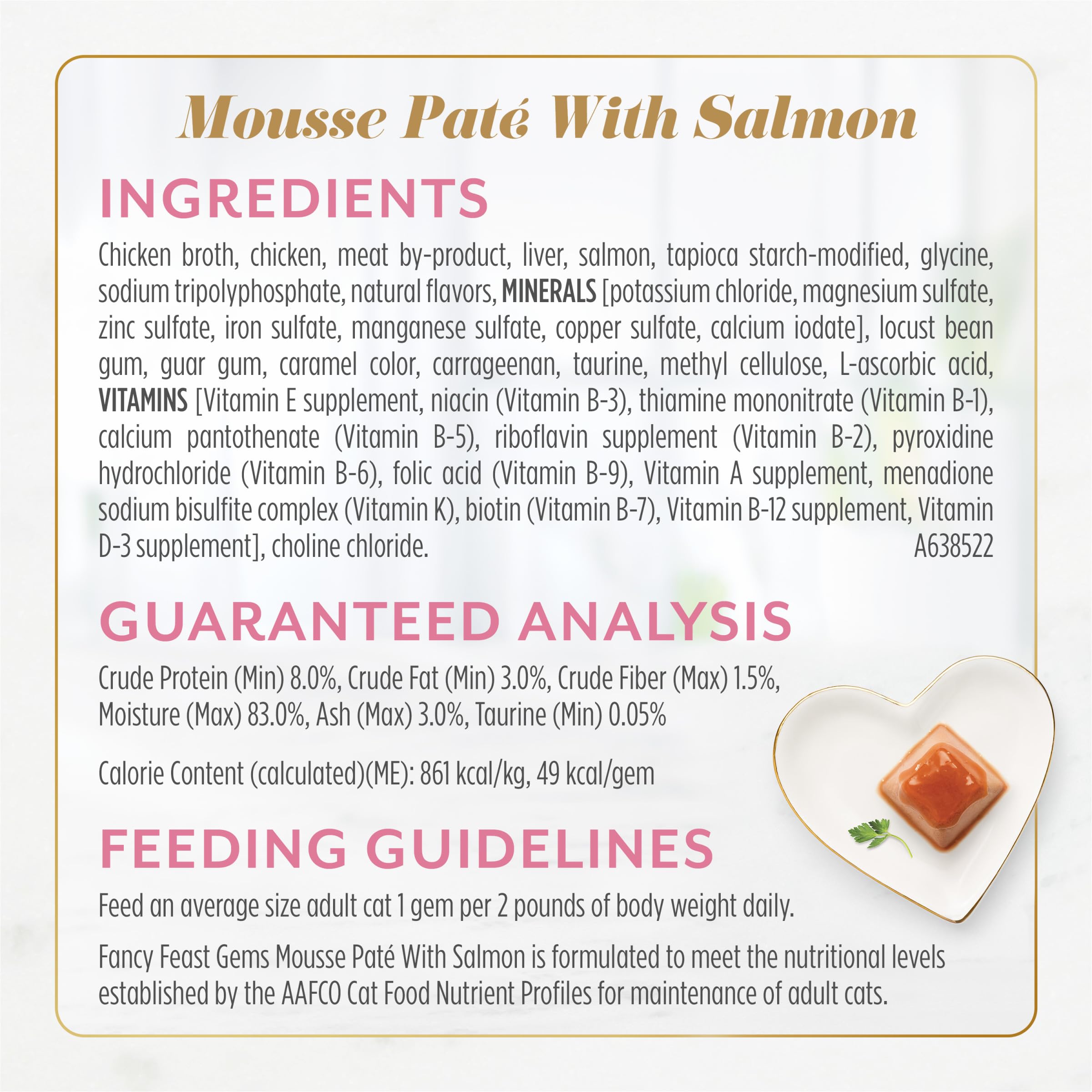 Fancy Feast Gems 2-serving pack; convenient portions for quick serving.