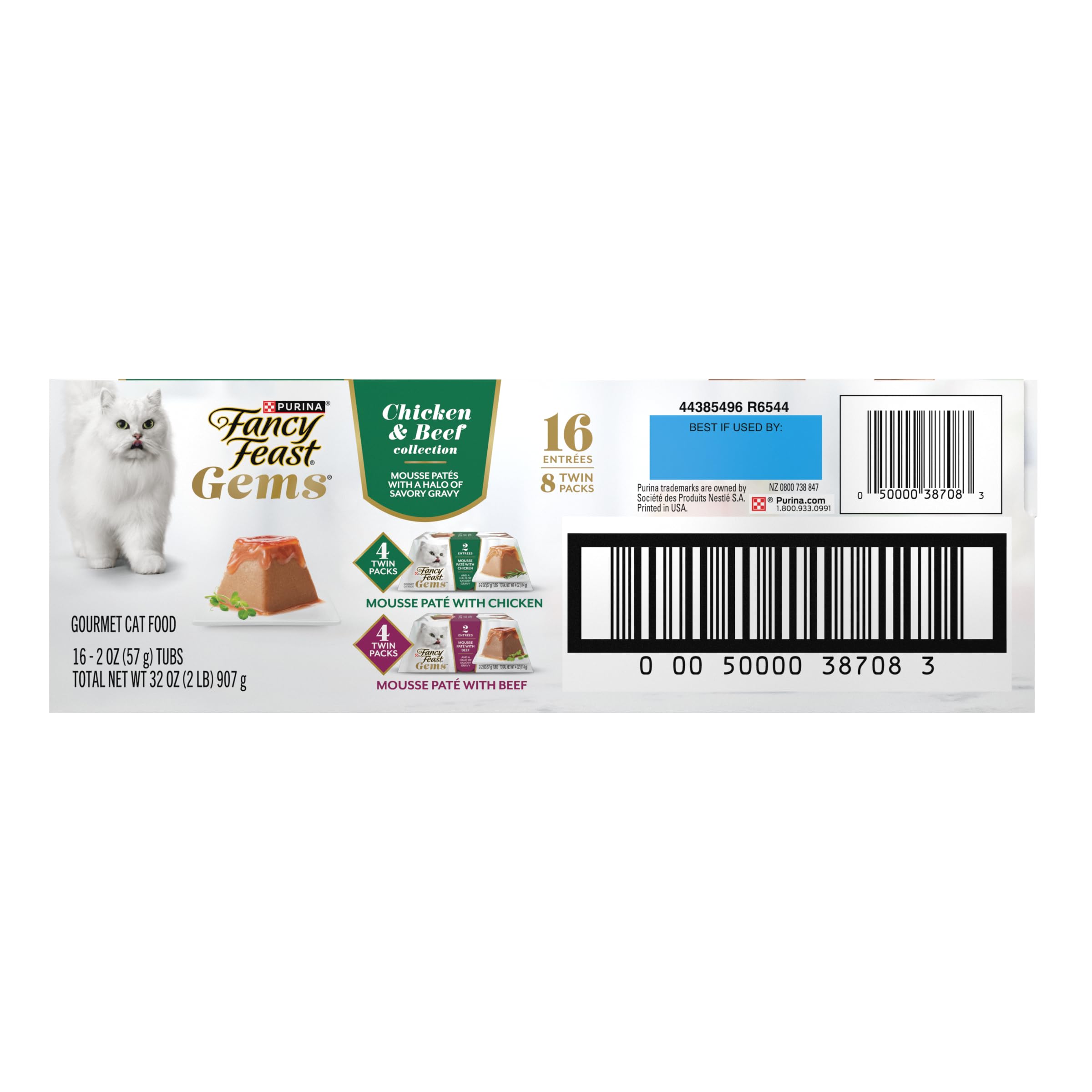 Fancy Feast Gems Grain-Free Beef and Chicken: high-quality protein