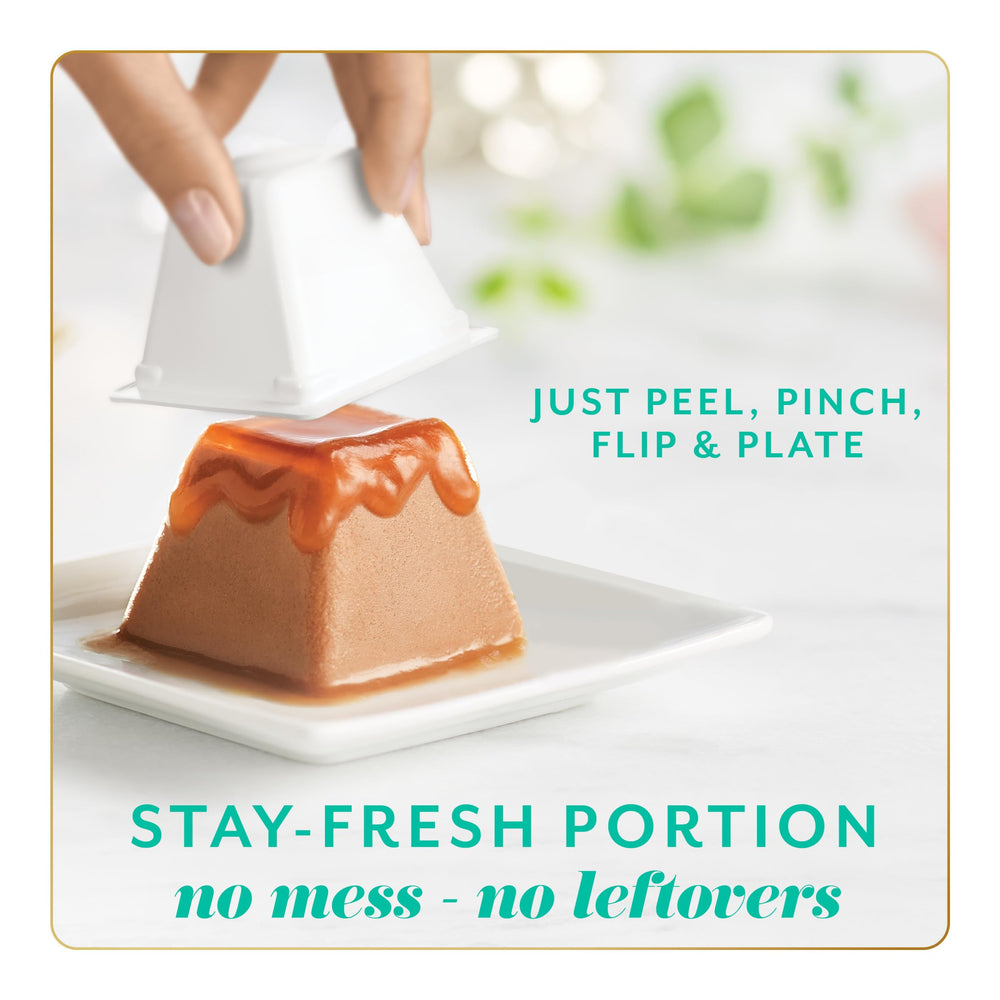 Fancy Feast Gems Mousse tuna with gravy topping adds aroma and flavor