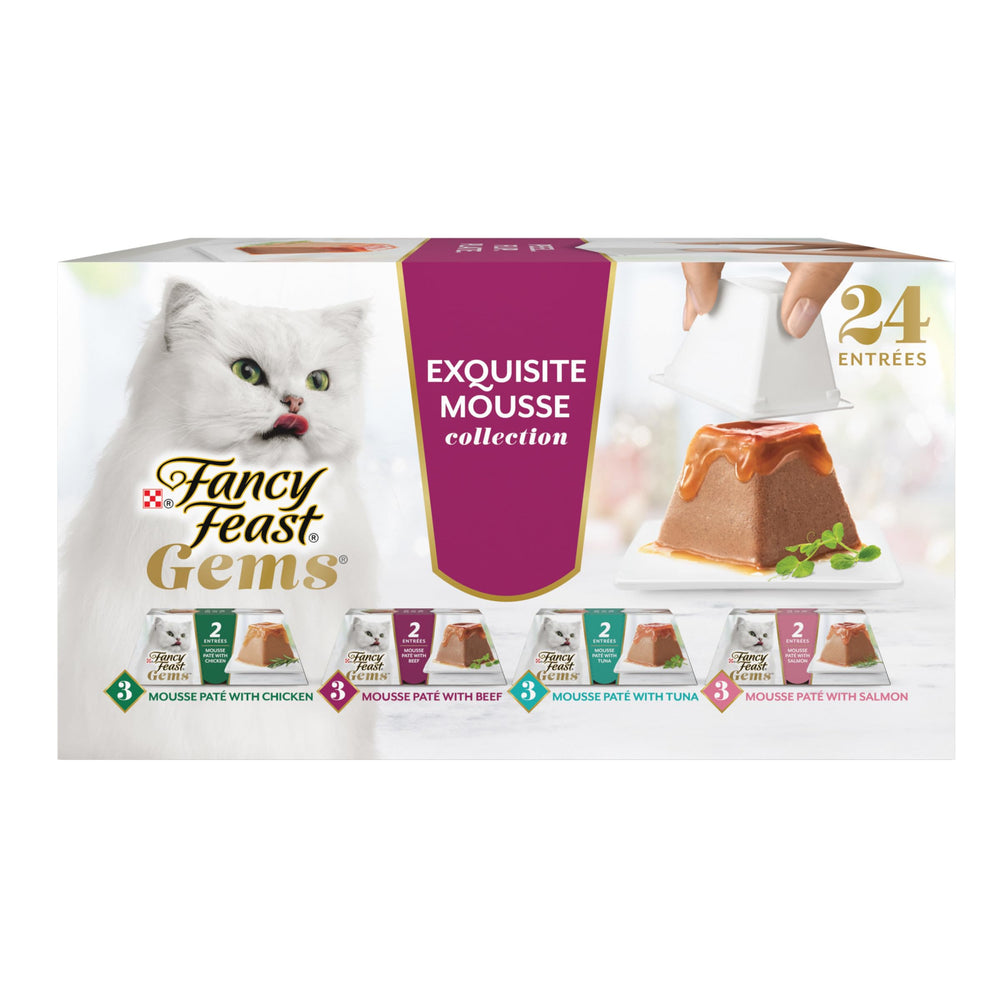 Fancy Feast Gems pate beef with gravy; easy, single-serve portions for quick, appetizing meals.