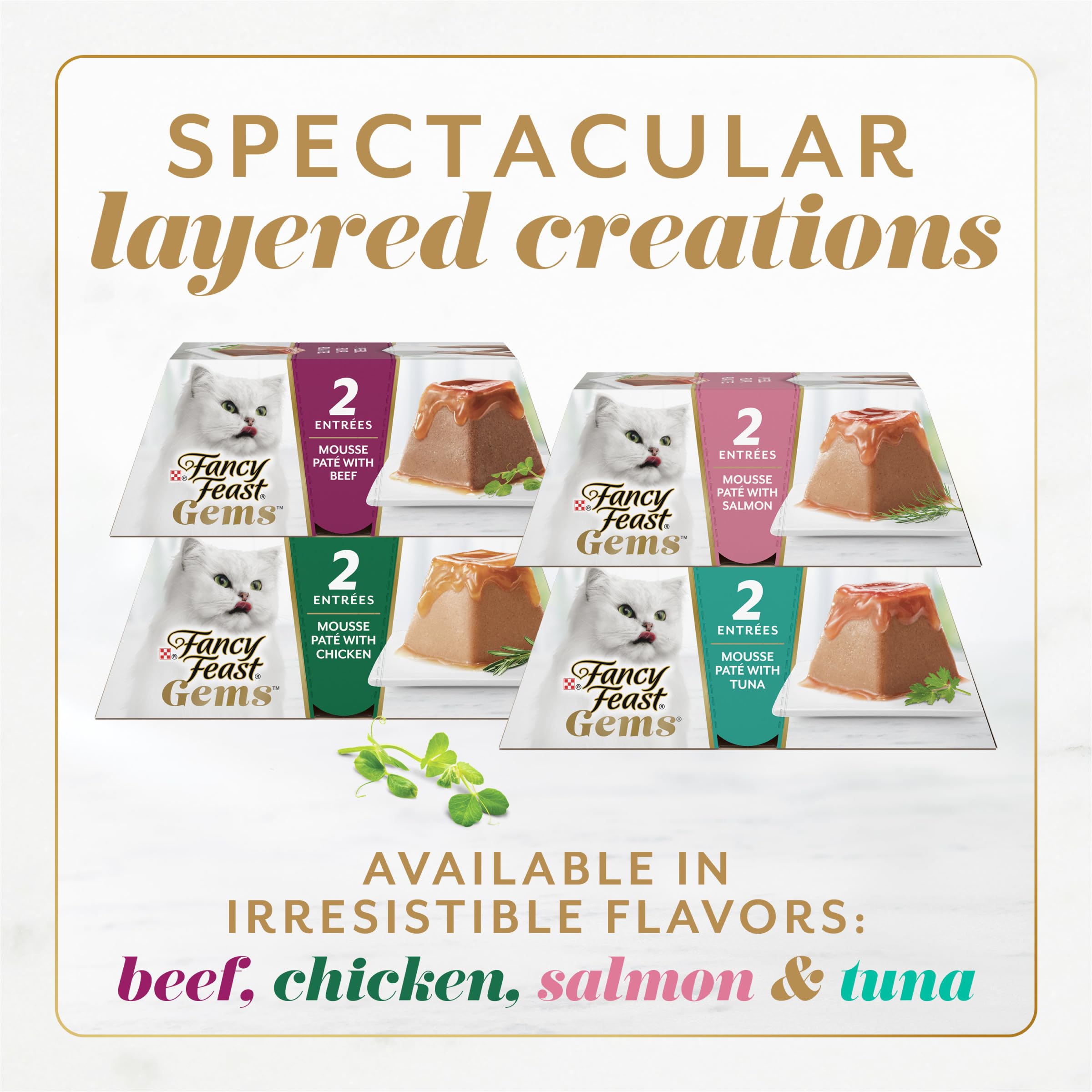 Fancy Feast Gems serving portions; peel, reveal and serve for effortless feeding.