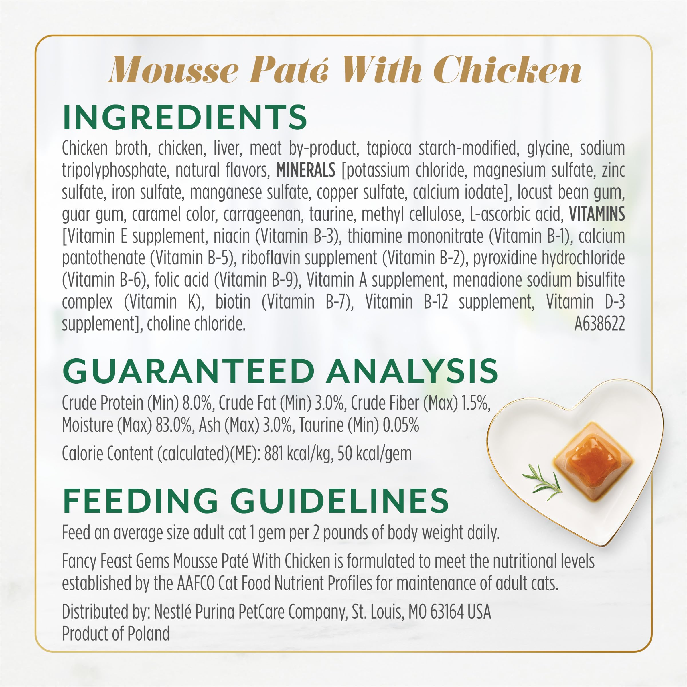 Fancy Feast Gems silky-texture mousse close-up highlights premium texture cats love.