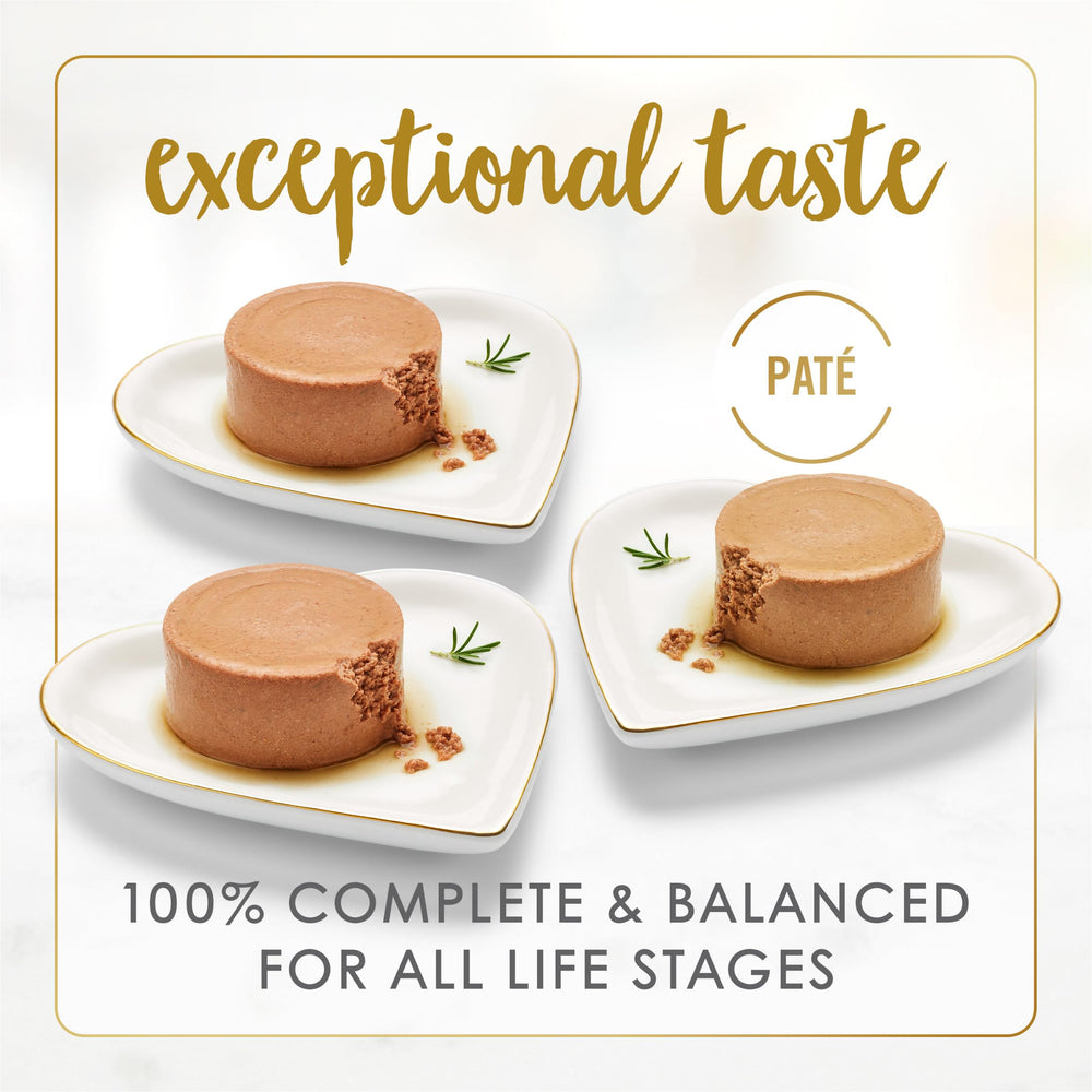 Fancy Feast grain-free pate texture closeup shows smooth, palatable consistency