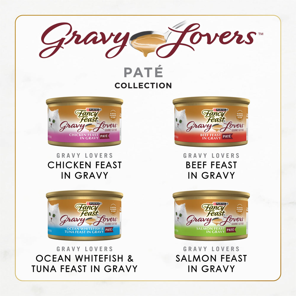 Fancy Feast Gravy Lovers chicken pate with gravy for a flavorful everyday option.