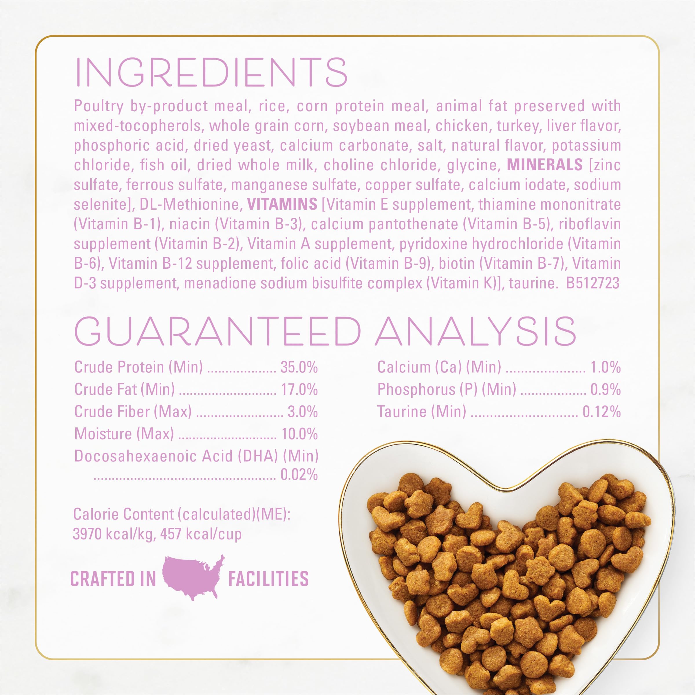 Fancy Feast milk-infused kibble adds a gentle touch to the recipe.