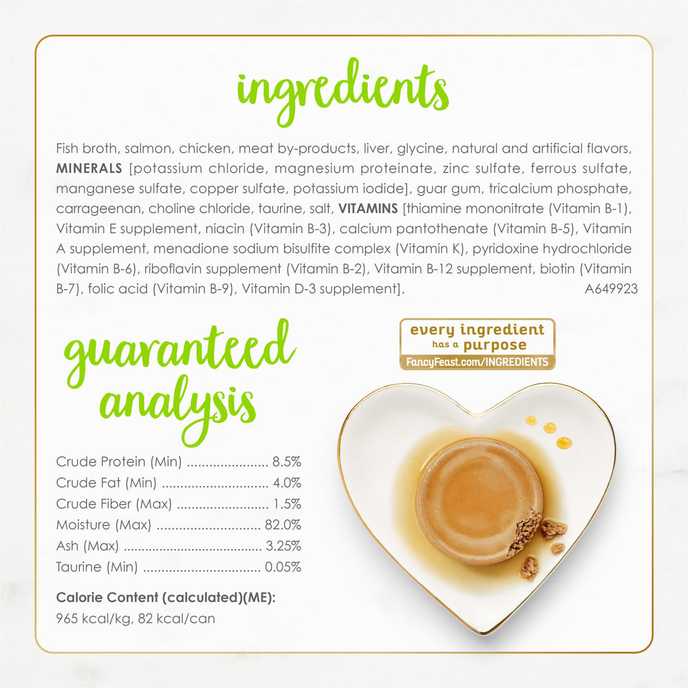 Fancy Feast no artificial colors or preservatives supports a clean ingredient profile.