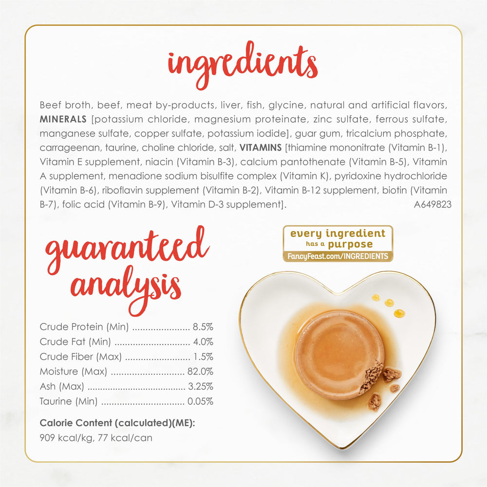 No artificial colors or preservatives in this Fancy Feast formula
