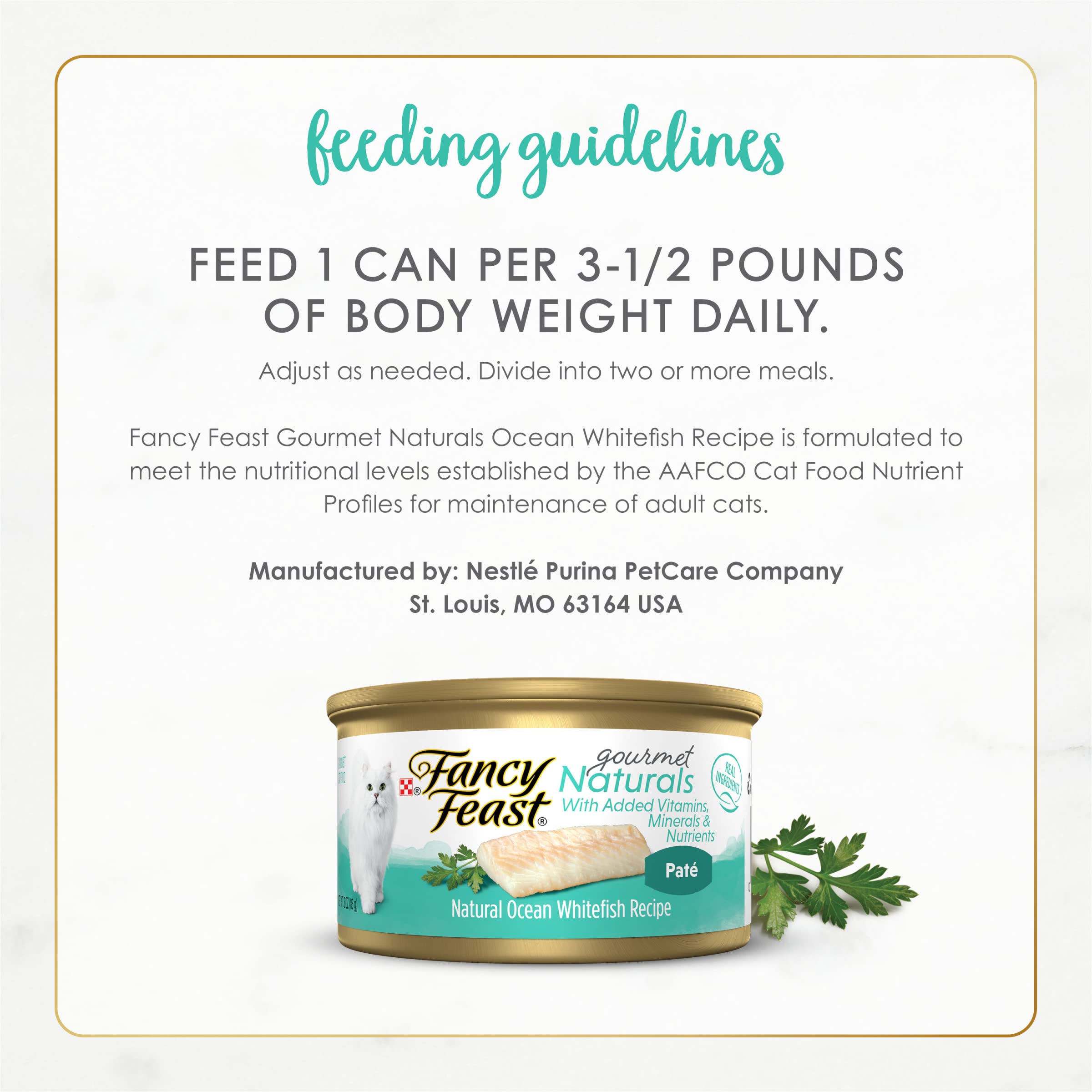 Fancy Feast Ocean Whitefish Pate multi-pack display for easy stocking.