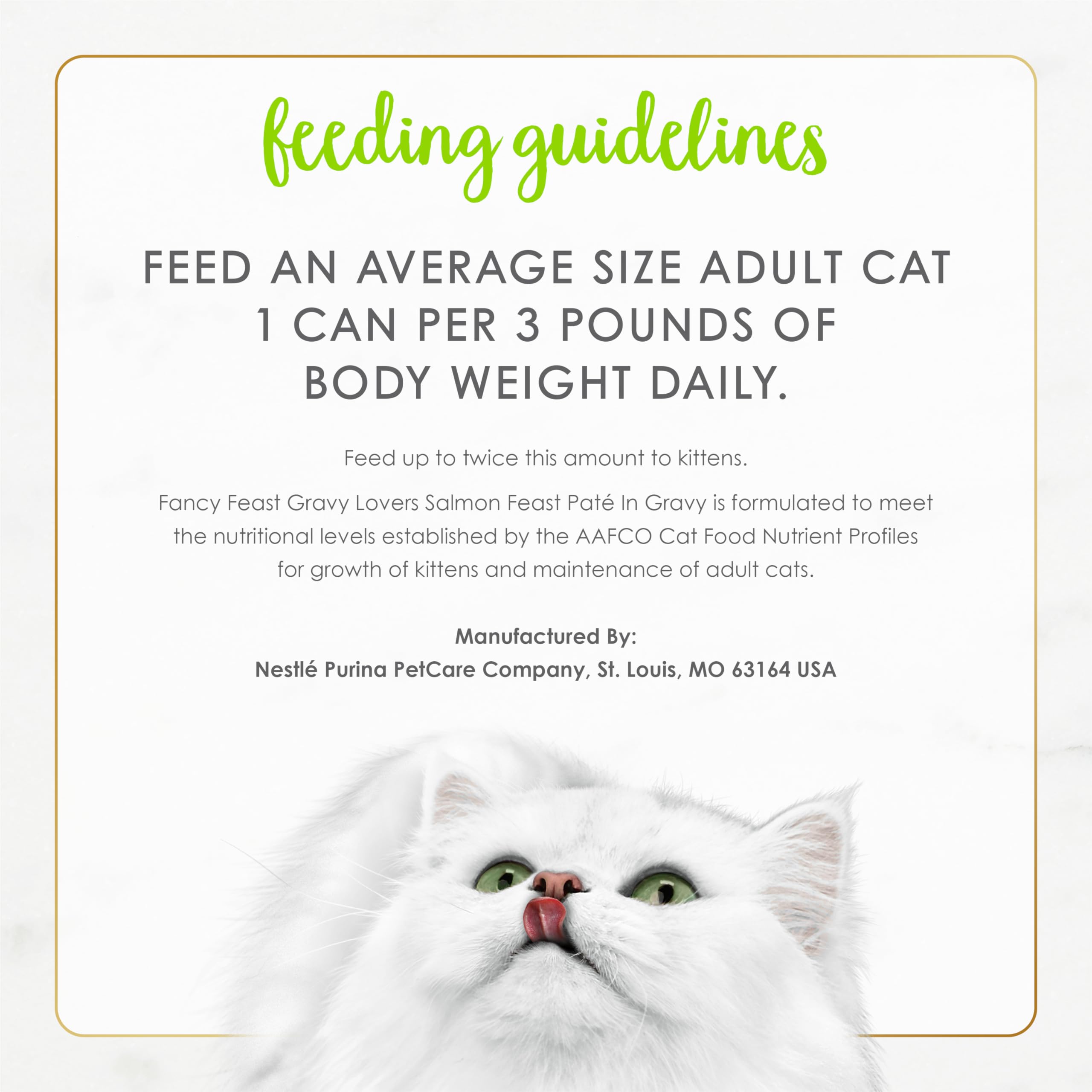 Fancy Feast 3-oz can format ideal for daily feeding portions.