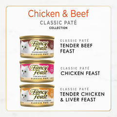 Fancy Feast pull-tab cans closeup for easy, mess-free serving