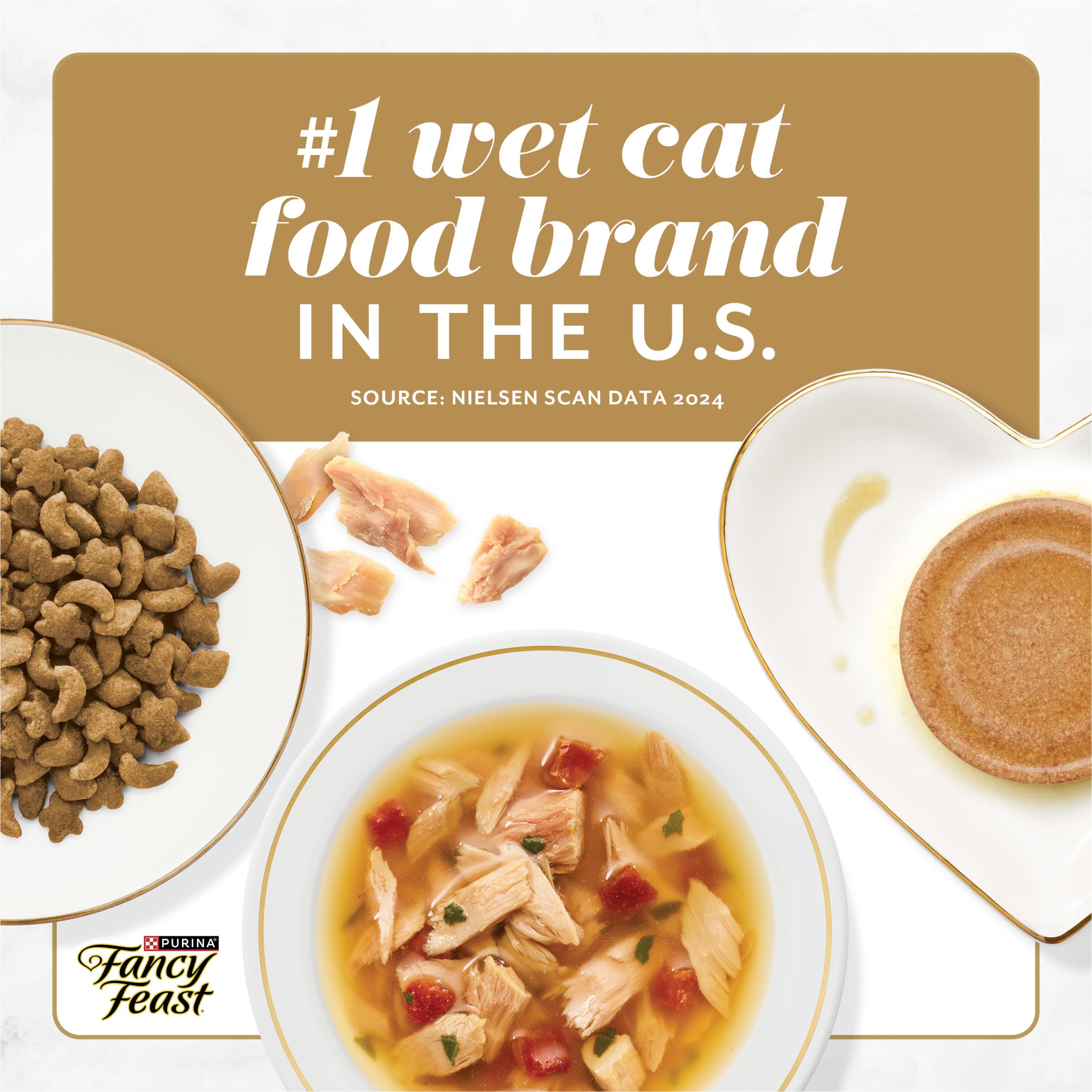 Fancy Feast Savory Centers pate texture contrast appeals to cats' curiosity.