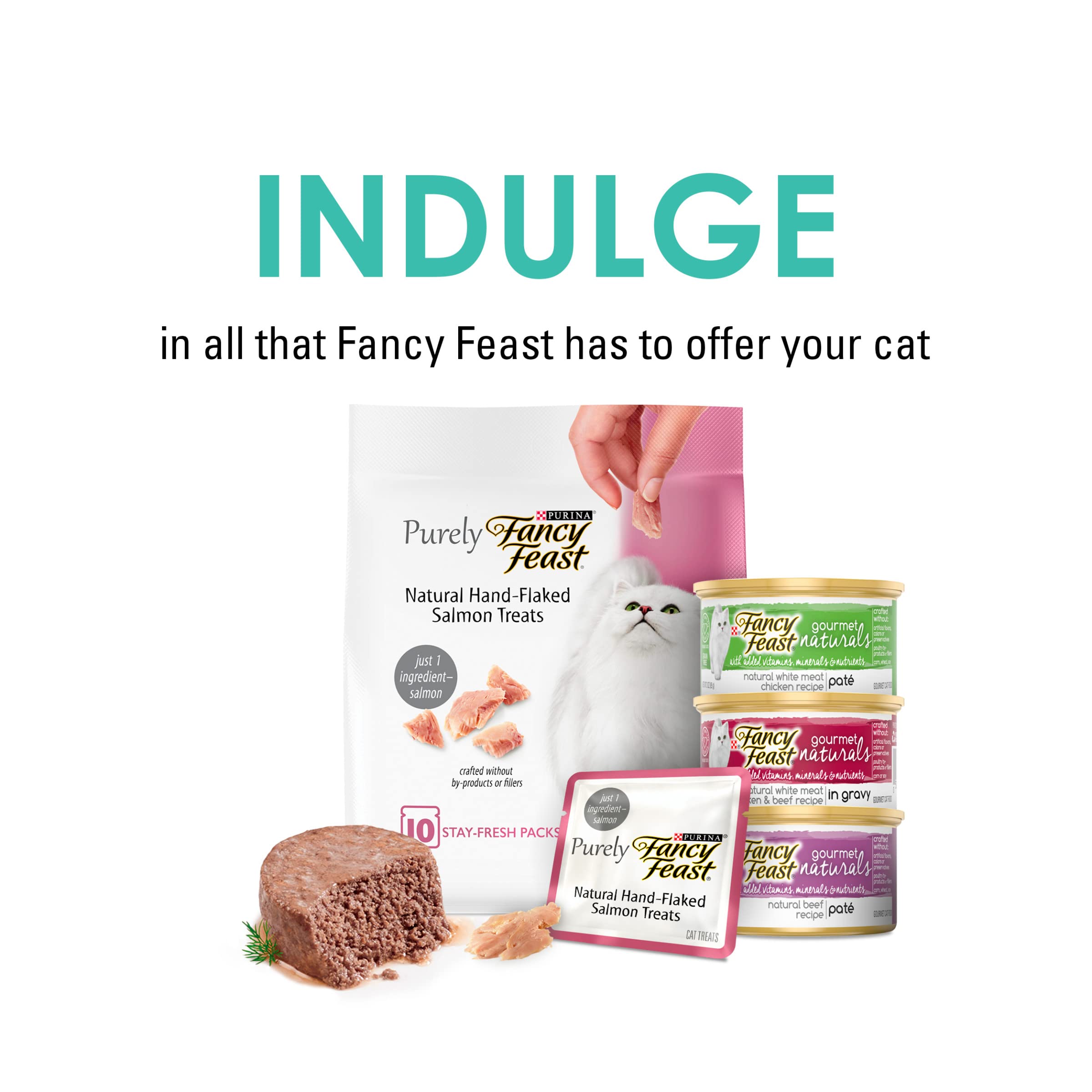 Fancy Feast Savory Cravings easy-serving breaks down neatly for portion control.