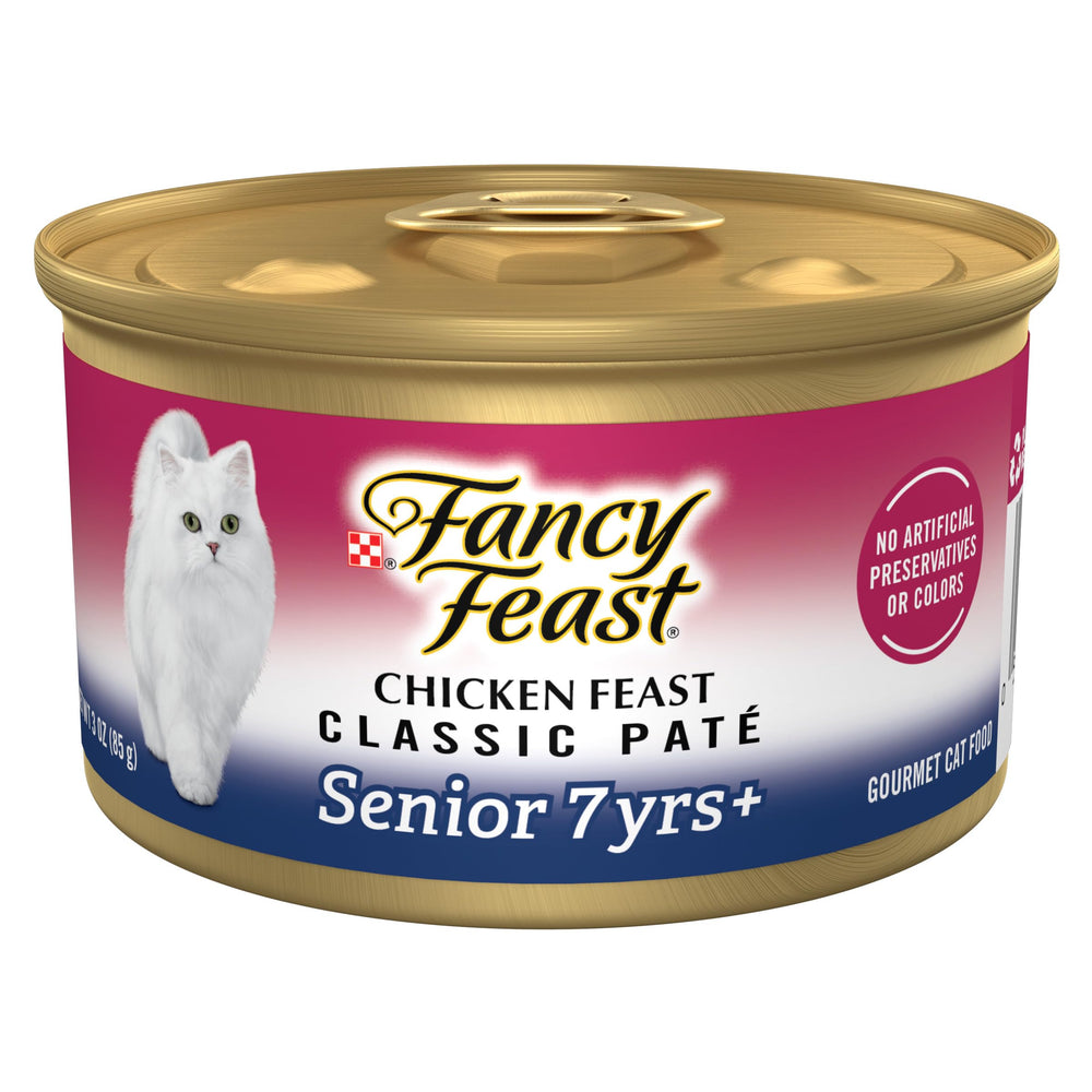 Fancy Feast Senior Chicken Pate 7+ 24-pack cans for daily meals