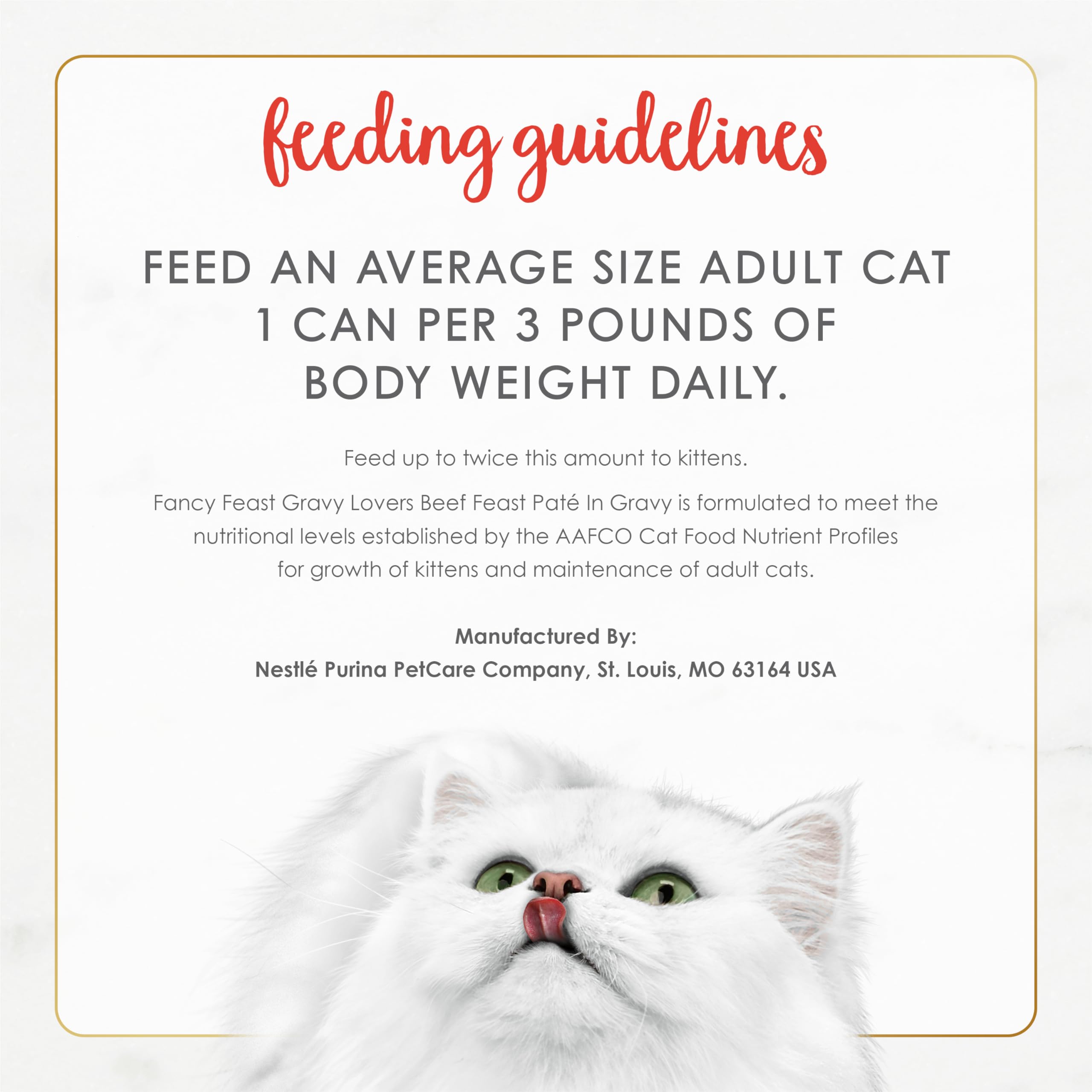Vital vitamins and minerals support overall health in Fancy Feast