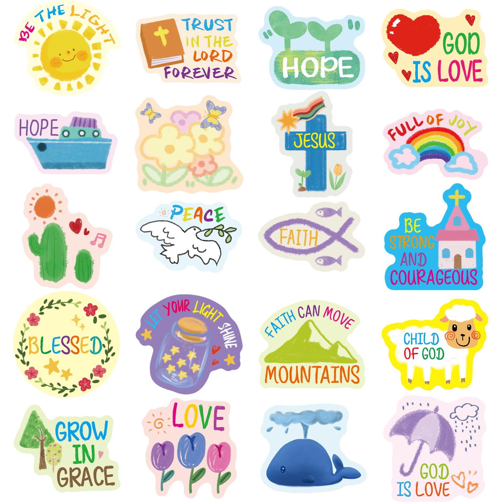 Fancy Land tattoo sheets with Bible verse motifs ideal for Sunday school activities.