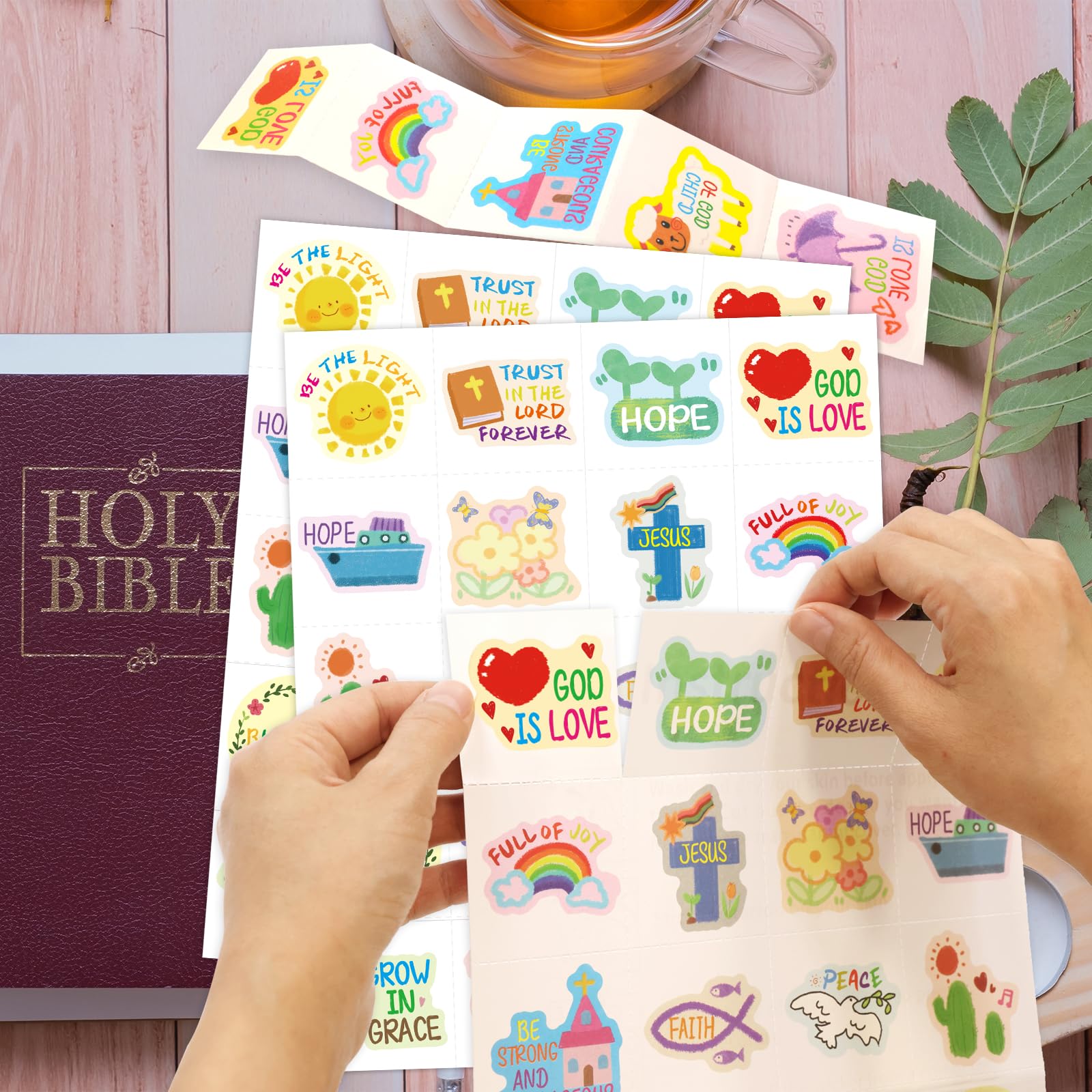 Fancy Land tattoo sheets with flowers and plants for bright, kid-friendly decorations.