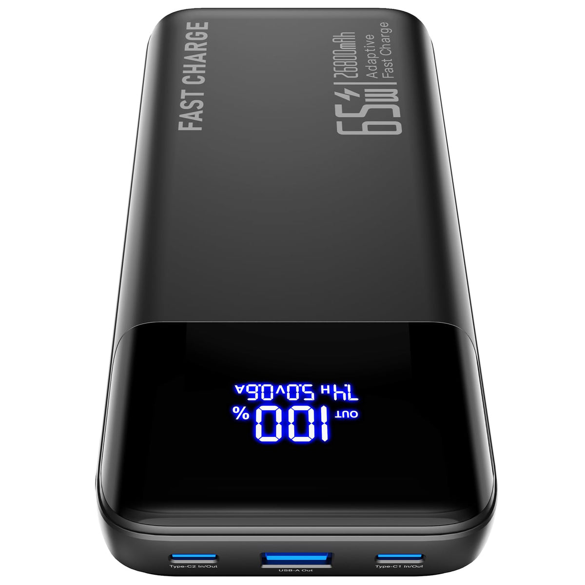 FancyBean 26800mAh laptop power bank front view for on-the-go charging