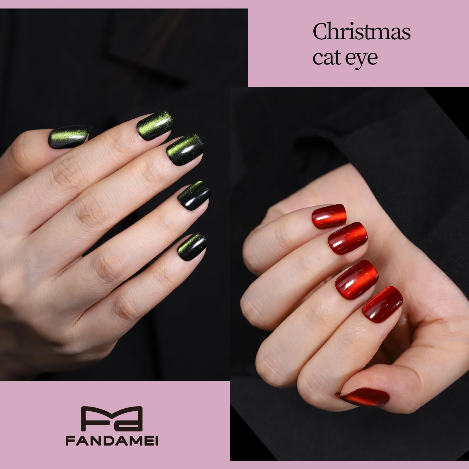 Fandamei cat eye nails collection with light‑responsive shimmer