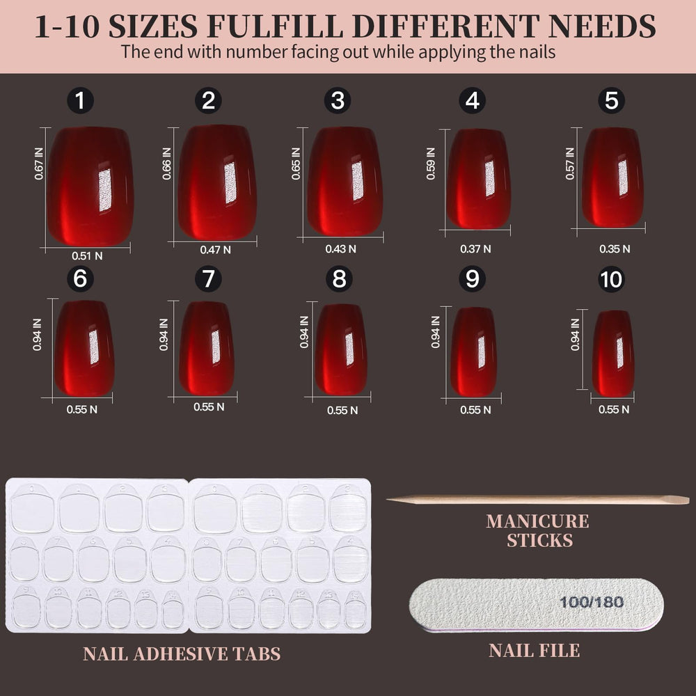 Fandamei ombre glossy cat eye nails capture natural color transition.