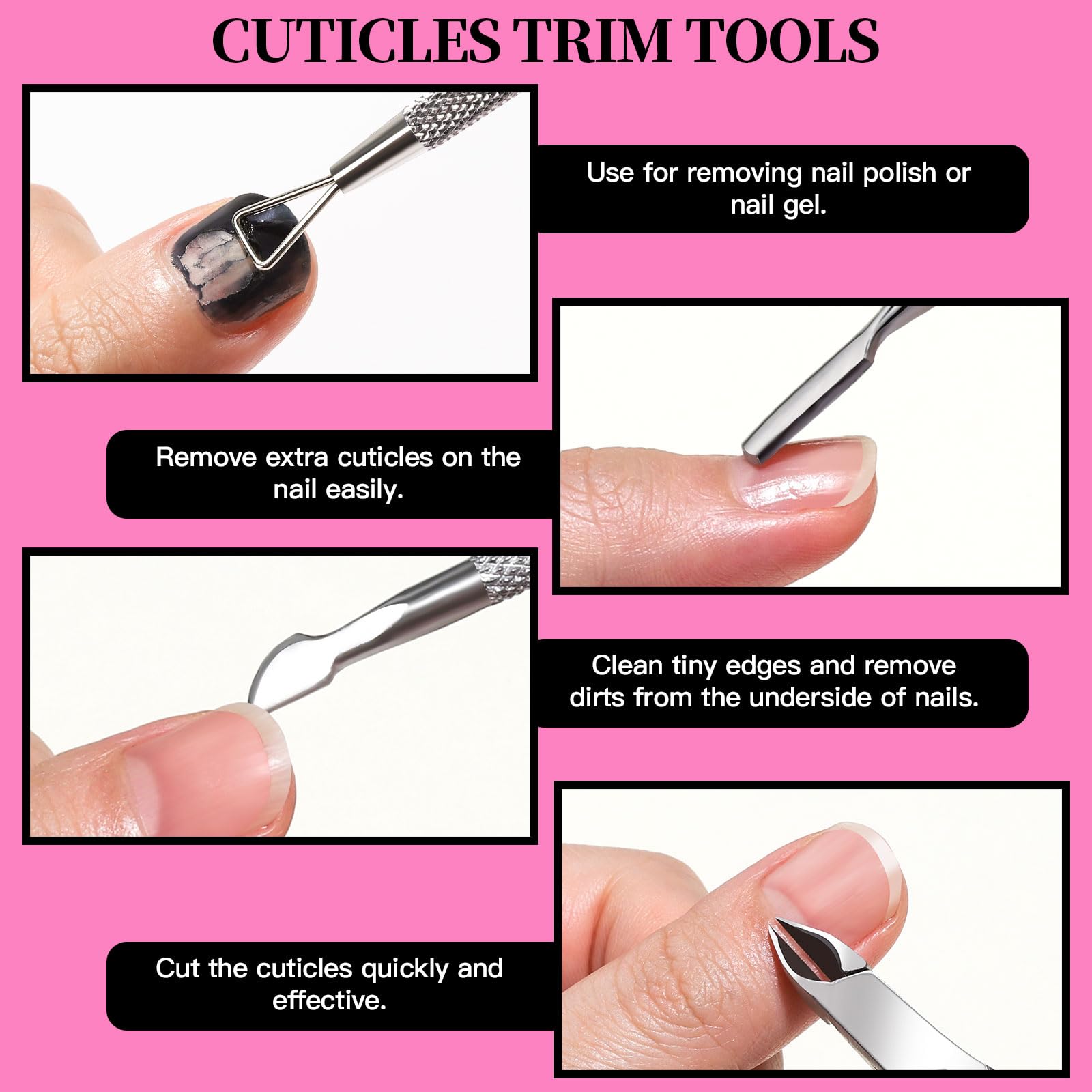 Fandamei cuticle nippers for clean trimming of nail edges.