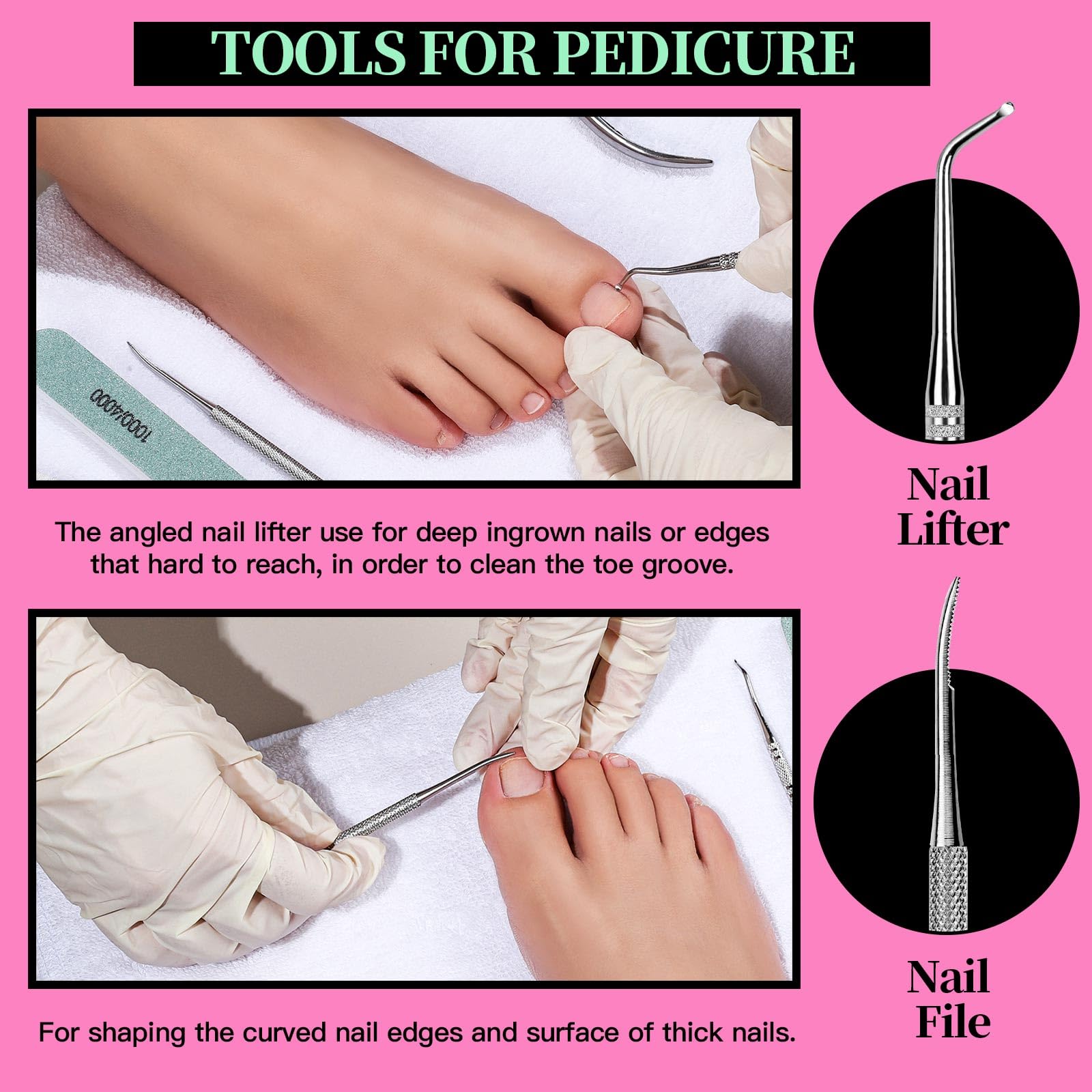 Fandamei cuticle pusher for pushing back cuticles and prepping nails.