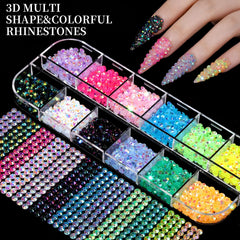 FANDAMEI flatback rhinestones and AB pearls for elegant, long-lasting nail accents