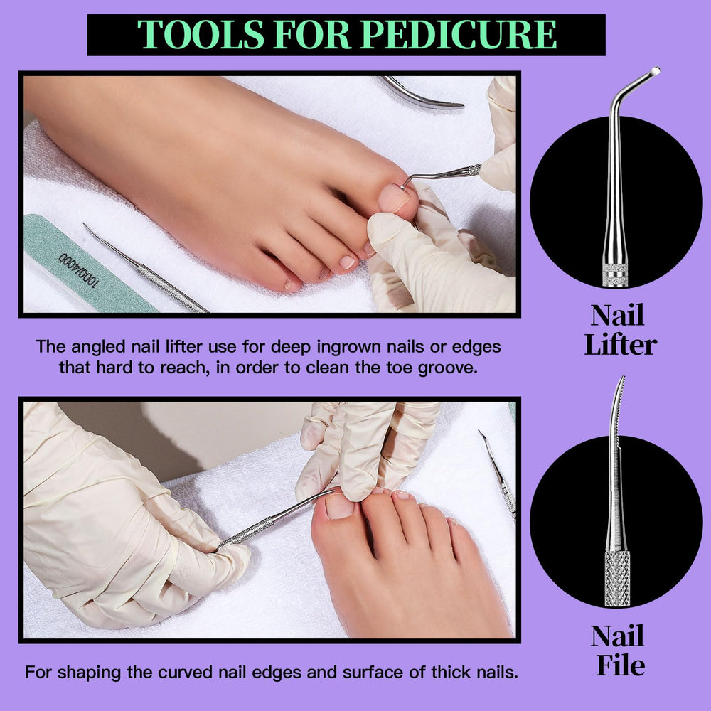 FANDAMEI ingrown toenail lifter and stainless file for edges