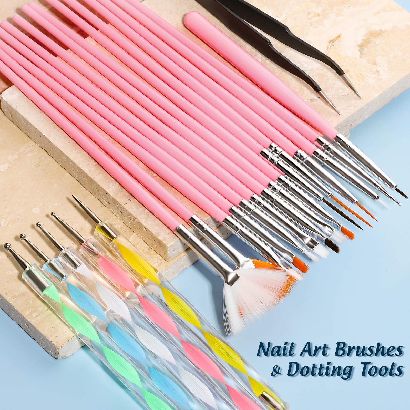 FANDAMEI nail art brush close-up showcasing fine tips for precise detailing