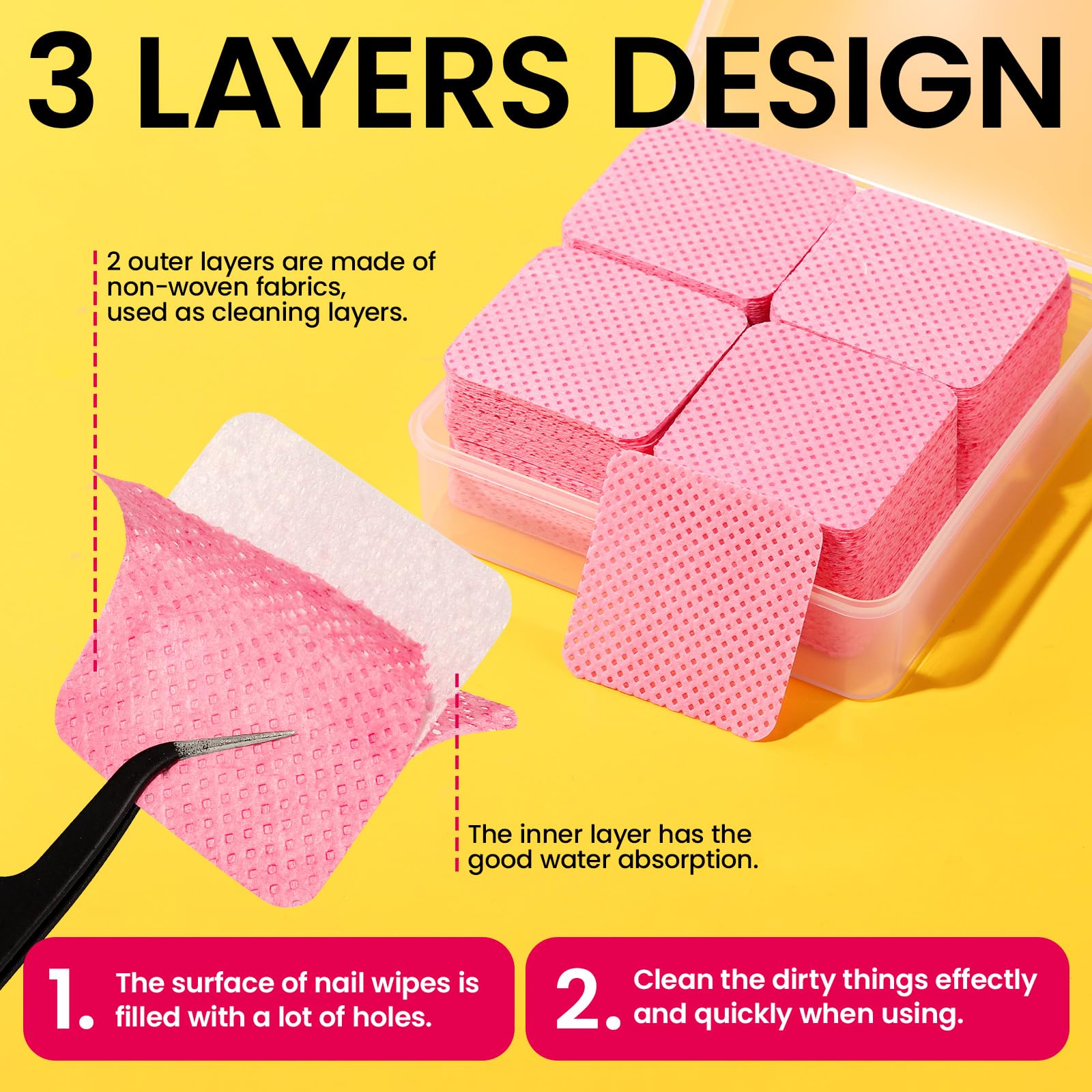 Fandamei clip caps and lint-free wipes ready for quick gel sessions