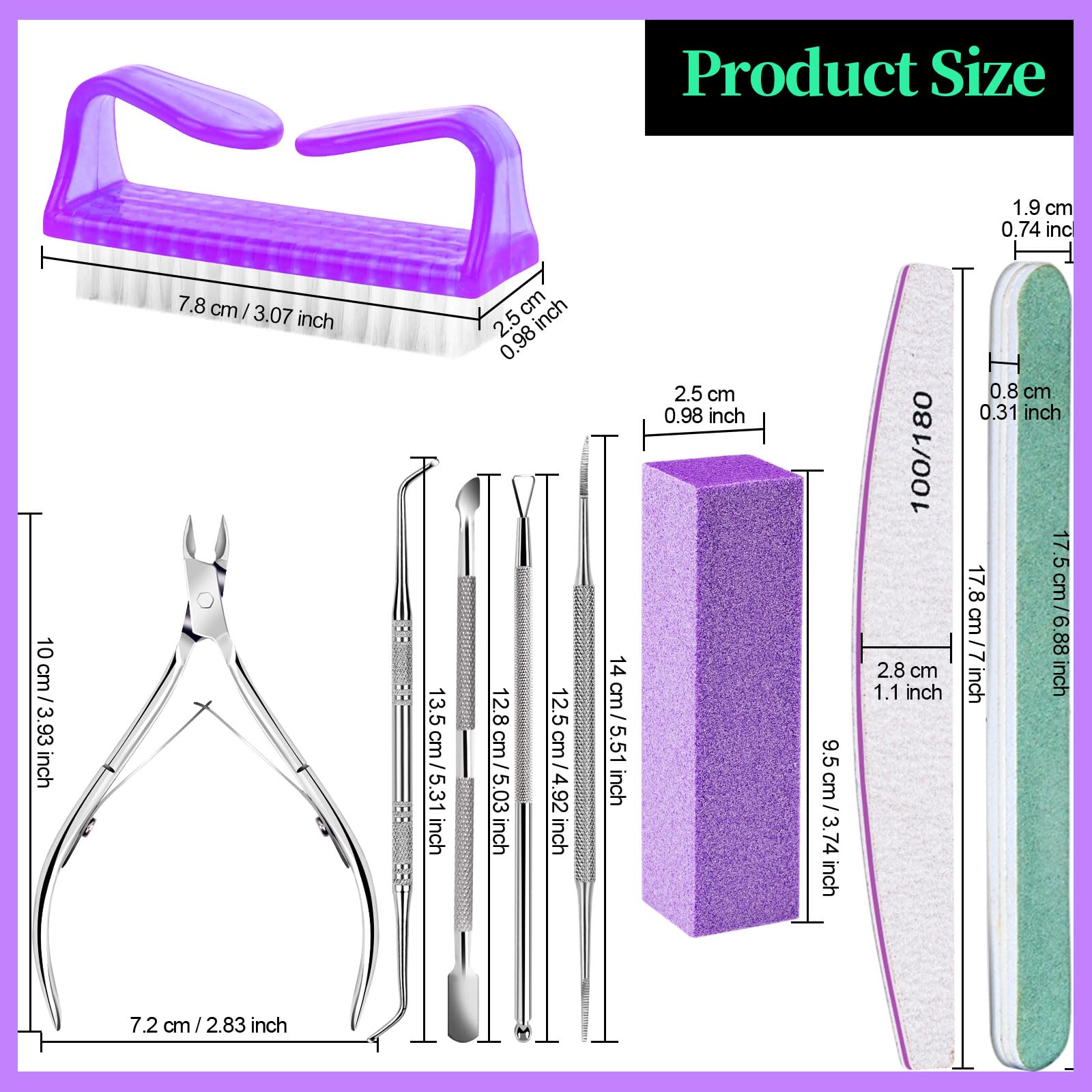 FANDAMEI portable travel manicure kit for on-the-go nail care