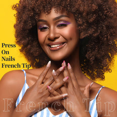 Fandamei glitter press-on nails for party-ready sparkle and glamour.