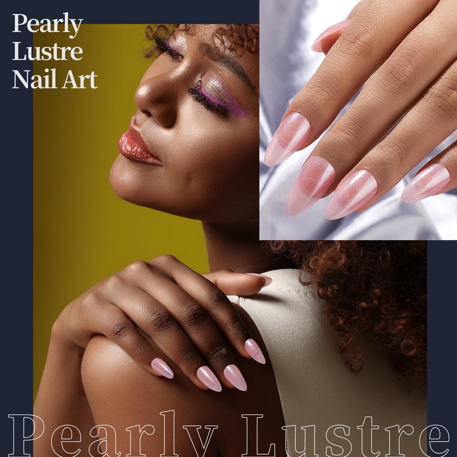 Fandamei pearly lustre tones for soft shine in refined nail art.