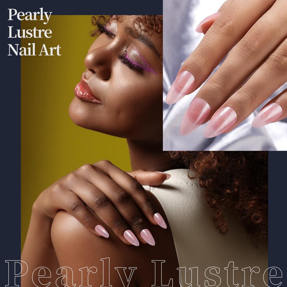 Fandamei pearly lustre tones for soft shine in refined nail art.