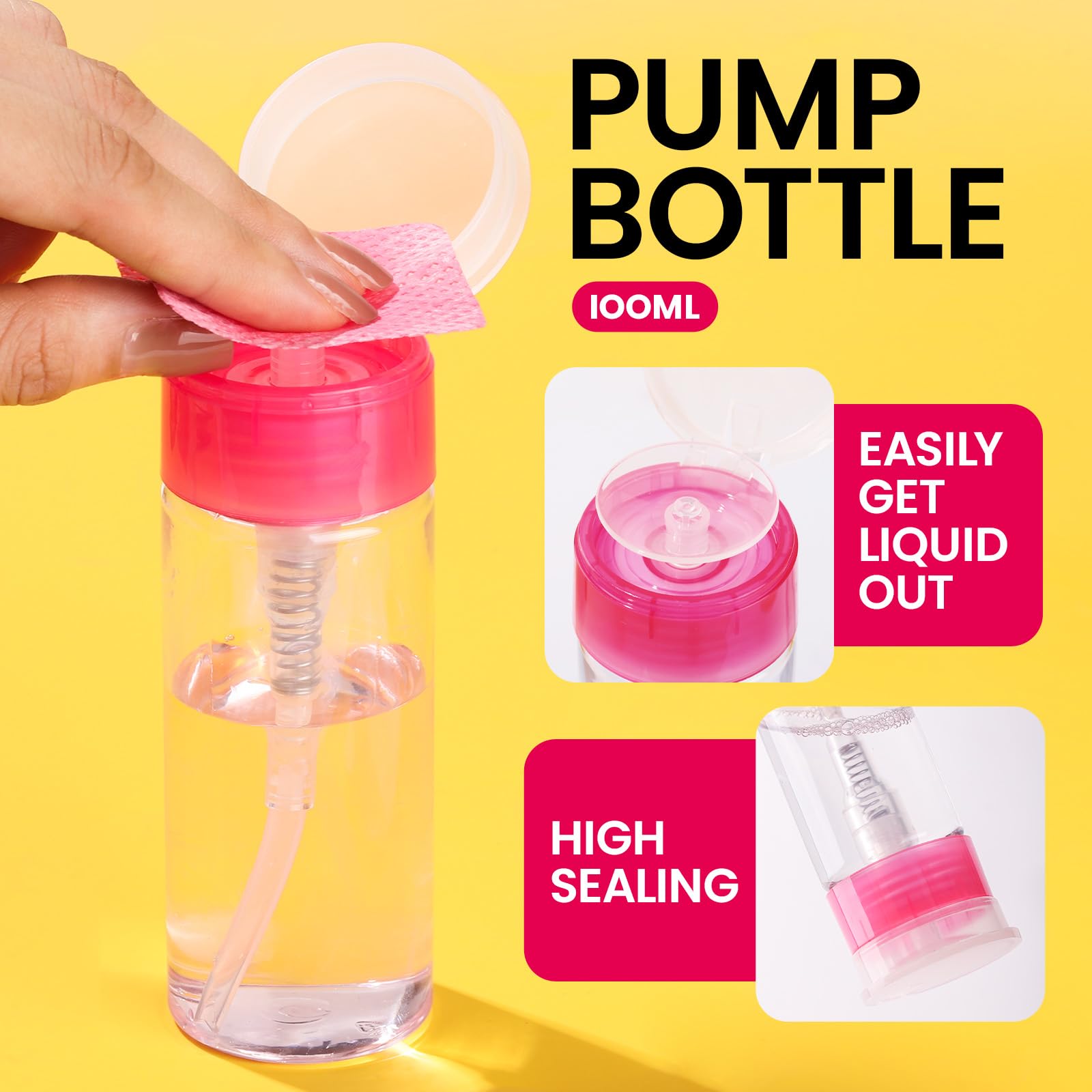 Fandamei polish remover pump bottle for easy controlled pouring
