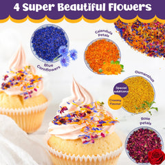 Fangkic calendula petals add vibrant color for desserts and soaps